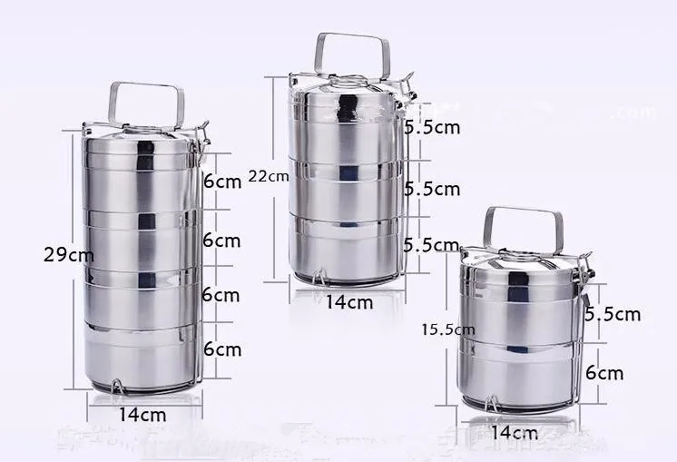 High Quality Double Wall Stainless Steel Tiffin Food Grade Thermal