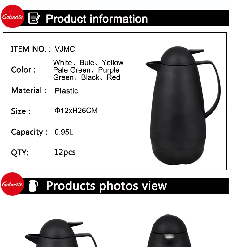 plastic vacuum flask and thermos inner glass