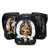 Factory direct PU men trendy creative hat backpack 3D war wolf backpack with hat