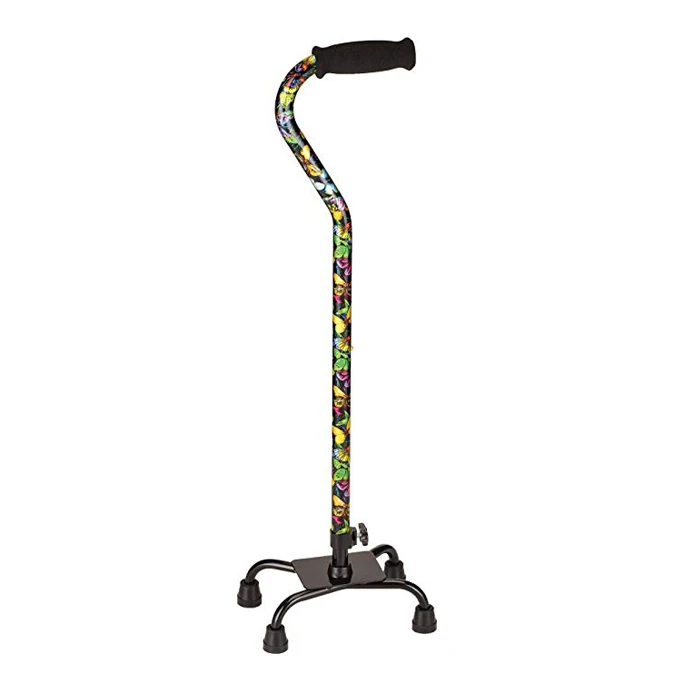 High Quality Swan Neck Quad Walking Cane Stick For Disabled  CA215S