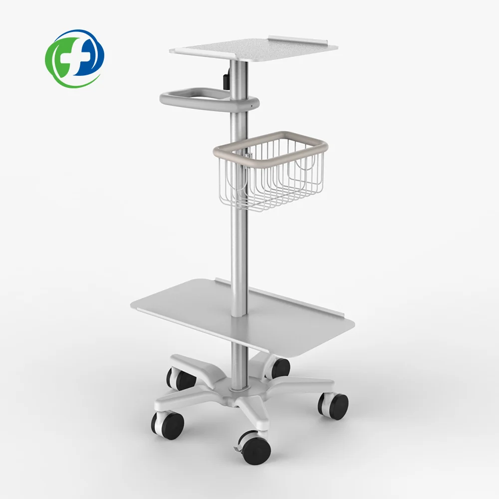 Portable Smart Medical Monitor Trolley Cart Mobile Vesa Wheel Stand