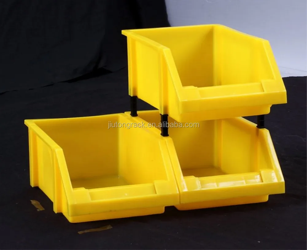 Almacén uso apilable de plástico caja de almacenamiento de piezas