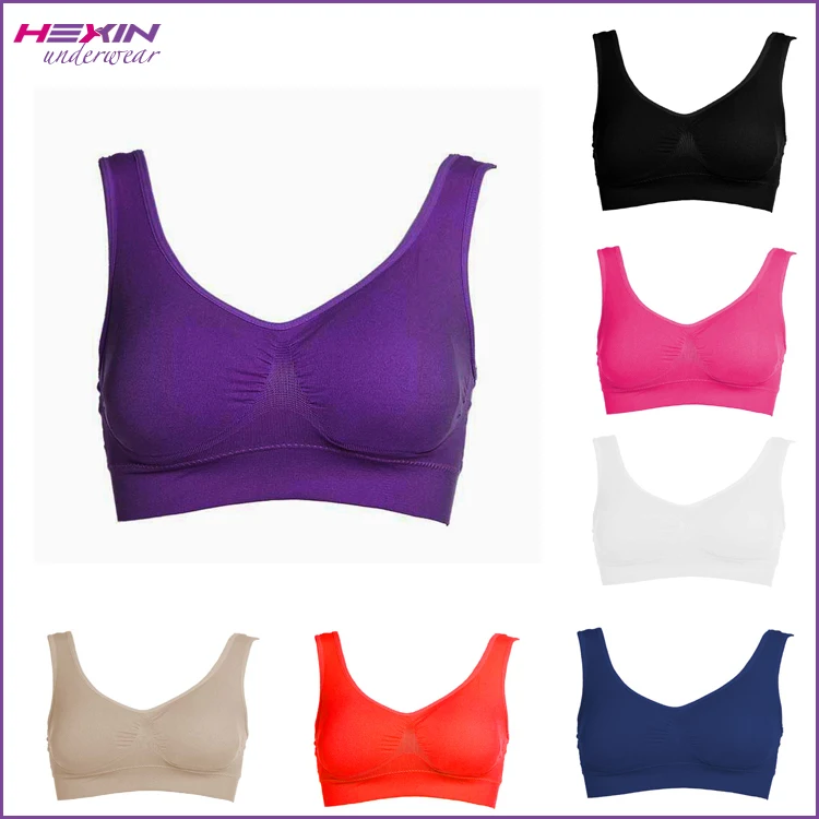 Women Gender Cotton Gathered Bodice Custom Blank Sports Bra Buy