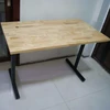 Modern Office Solid Top Executive Table Design Oak Solid Wood Adjustable Height Table