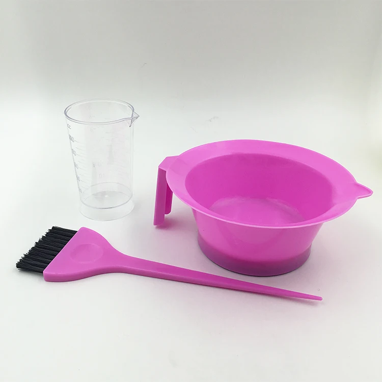 3-piece Hotsale Hair Brush Mixing Bowl Measuring Cup Hair Tinting Set ...