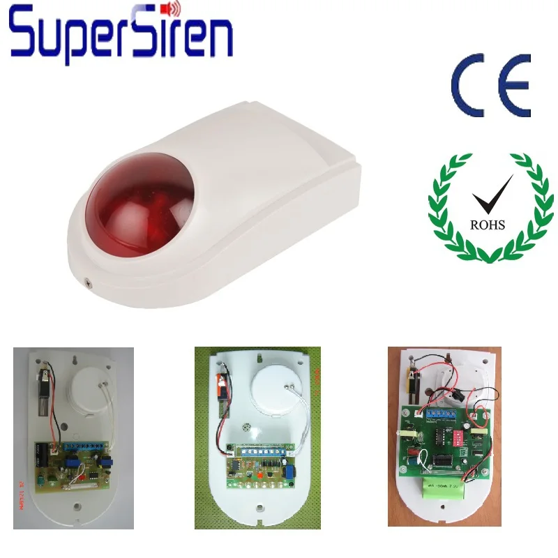 Red Led Flash Siren 12v Home Security Alarm Strobe Signal Warning Alarm