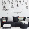 Bird tree and bird cage living room home decor DIY wall sticker