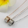 Yiwu Aceon Stainless Steel Prong Setting 3 pcs Stone Wide Shell Circle Ring Pendant