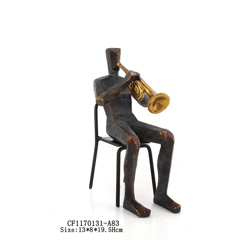 Musicians Sculptures Furnishings Abstract Character Man Statue Symphony Orchestra Resin Resin Figurine Decoration Artificial factory