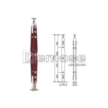 Poste De Barandilla Cuadrado De Acero Decorativo/poste/columna