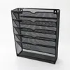 2019 office school wall mount 5 tier black metal mesh hanging storage document a4 file file folder