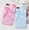 Phone Case For iPhone 6 6S 7 8 Plus X XS XR XS Max Hot Classical Pink & Blue Marble Soft IMD Phone Back Cover Cases Gift