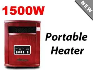 New 1500W Diva Tranquility Portable Quartz Infrared Space Heater 1500 Watts Chry