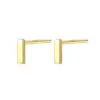 GEM&TIME 14K Gold Simple Design Stud Earrings Real Gold Earring Gift for WomenJewelry Wholesale