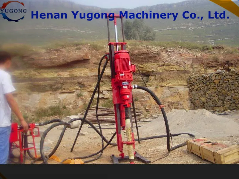 Tieback Bolt Drill Rig Rotary Head Drilling Machine Down The Hole