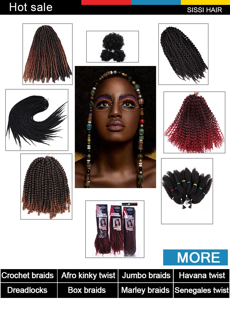 Afro Hair Products Synthetic Hair Box Jumbo Braid Ombre Color