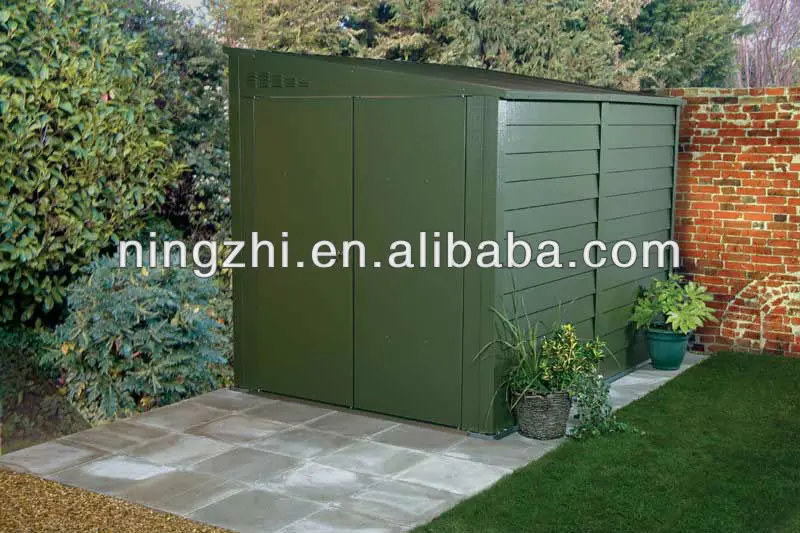 Cobertizo De Jardín De Metal De 6x4 Pies Con Hoja De Acero Galvanizado