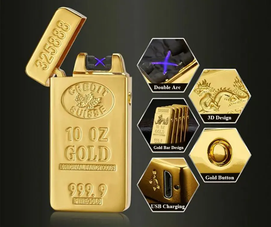 Wholesale Cheap Custom Usb Lighter,Safe Rechargeable Double Arc