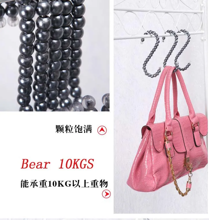 Wholesale Clothing Store Supplie Plastic Pearl Bow Baby Clothes Hanger