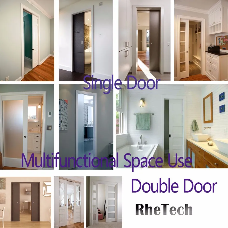 Aluminum Sliding Pocket Door Frame Kits Hardware Wood Sliding Pocket