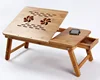 FOLDABLE Laptop Table Tray Desk W/Cooling Fan Bamboo Bed Sofa Tray