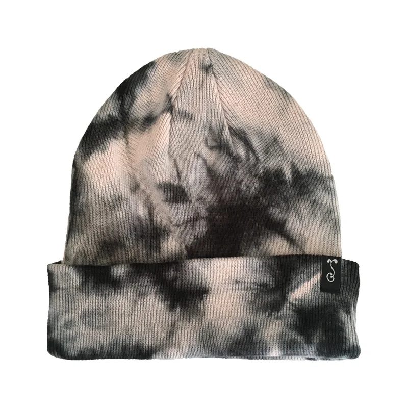 Fabric Custom Sublimated Tie Dye Knitted Beanie Hat,Custom Sublimation
