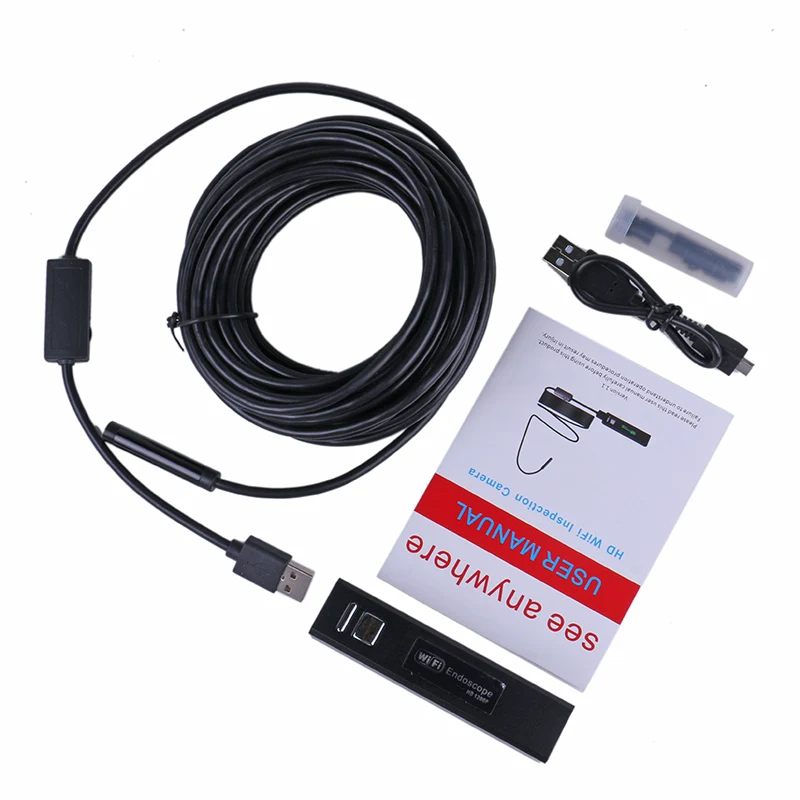 Endoscope Hd 1200p Camera Flexible Snake Borescope Ip68 Waterproof Pc