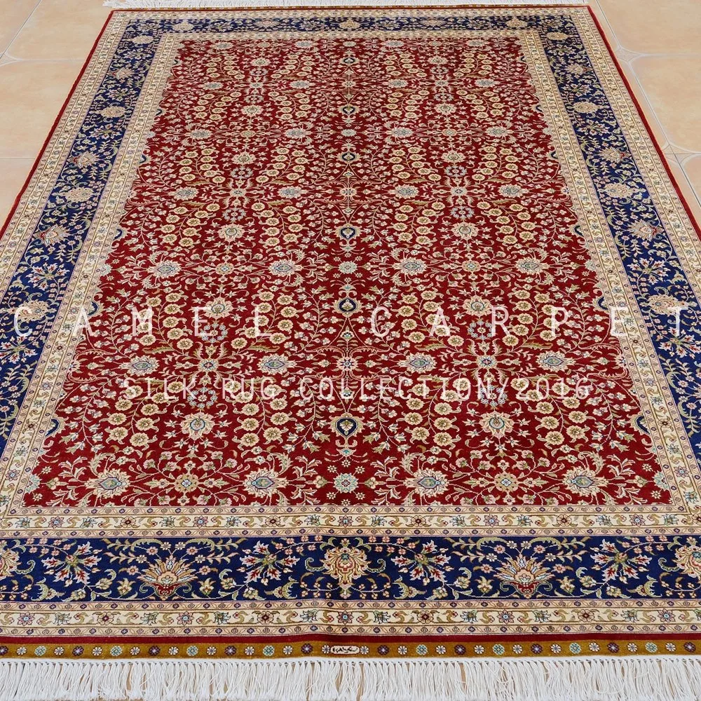 Handmade Woven Rugs Red Hereke Carpet Silk Handmade Woven Rugs Red Hereke Carpet Silk