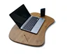 Premium Bamboo Lap Desk With Tablet And Smart Phone Slots