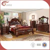 Italian style classic solid wood bedroom set furniture WA143