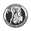 Army design hook and loop fastener backing patch custom pvc rubber patch