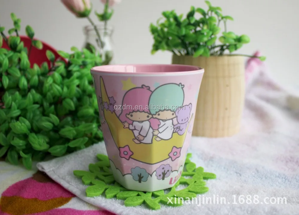 Two tone color melamine ice cream cup