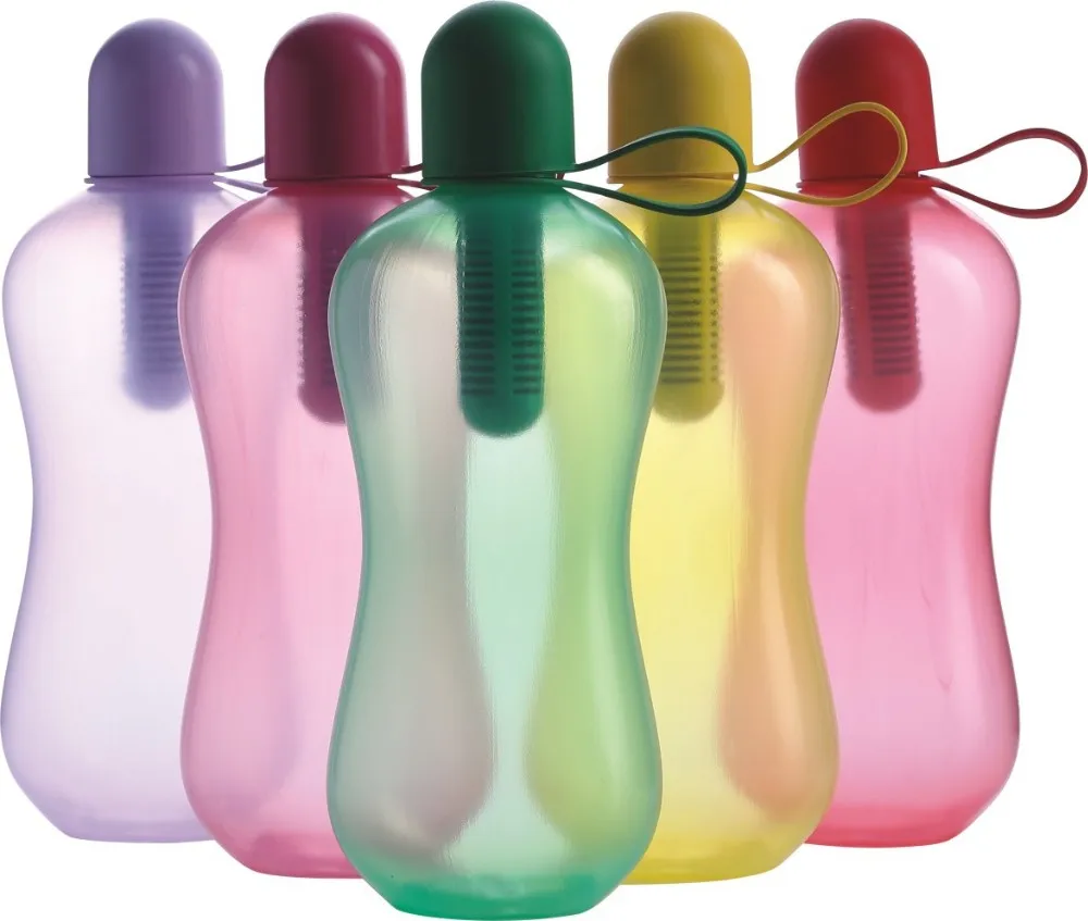 BPA Free Colorful 750ml Filter Water Bottle with Carry Cap