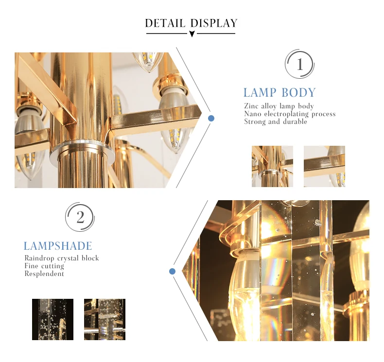 Luxury modern chandeliers high quality hanging pendant light contemporary decorative crystal chandeliers pendant lights