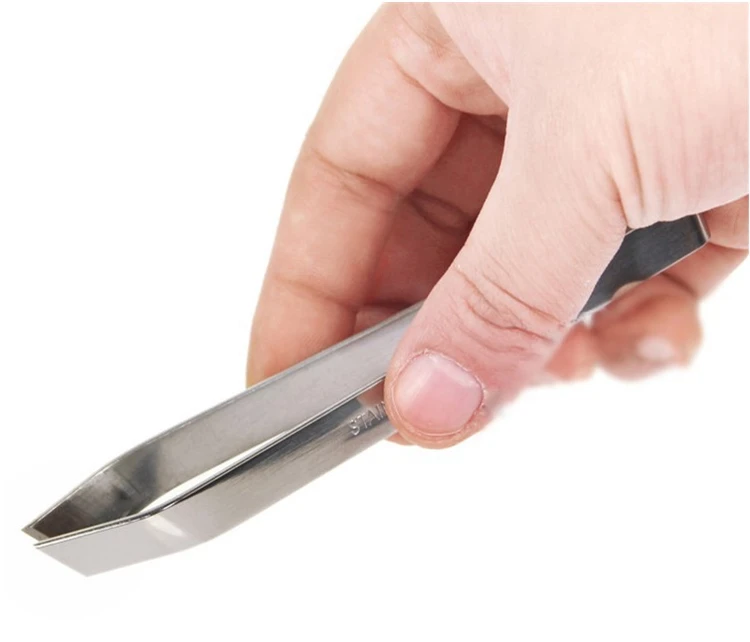 Stainless Steel Fish Pin Bone Remover Thicken Slant Tweezers Chef