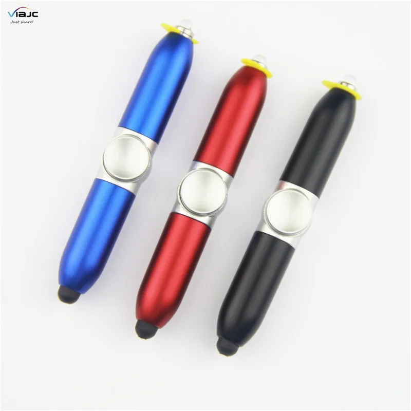 Flying Fidget Spinner Pen With Active Stylus And Led Light To Reduce