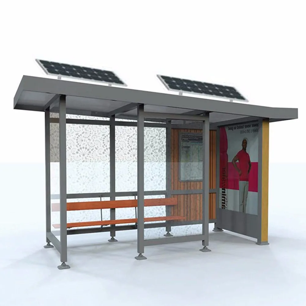 product-YEROO-Modern design solar bus shelter advertising bus stop shelter design-img