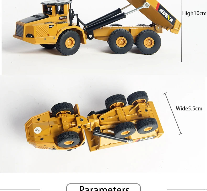 TongLi toy 1/50 Huina 1712 diecast model alloy truck car professional enginering construction model vehicle dump truck