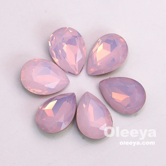 Oleeya Factory Manufacturing 13*18mm Crystal Teardrop Strass Loose Glass Point Back Rhinestones Used for Phones