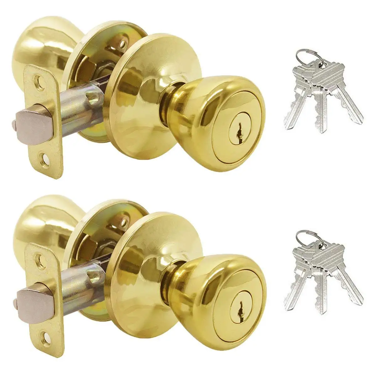 interior door handle with key lock