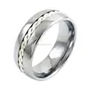 Silver tone black tungsten carbide domed ring with sterling silver instant pot sealing rings