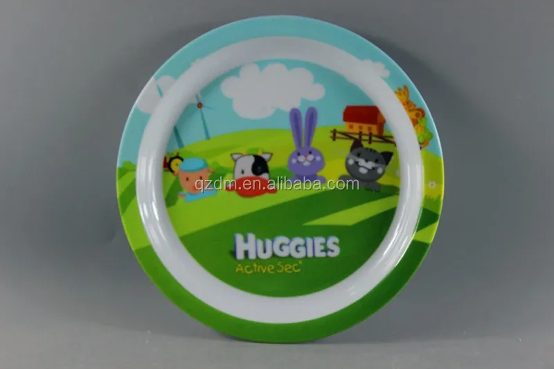 Top Grade Melamine Kids Plate Round Shape Children Dish