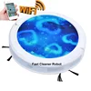 WIFI smartphone app control smart vacuum cleaner with water tank wet and dry mop