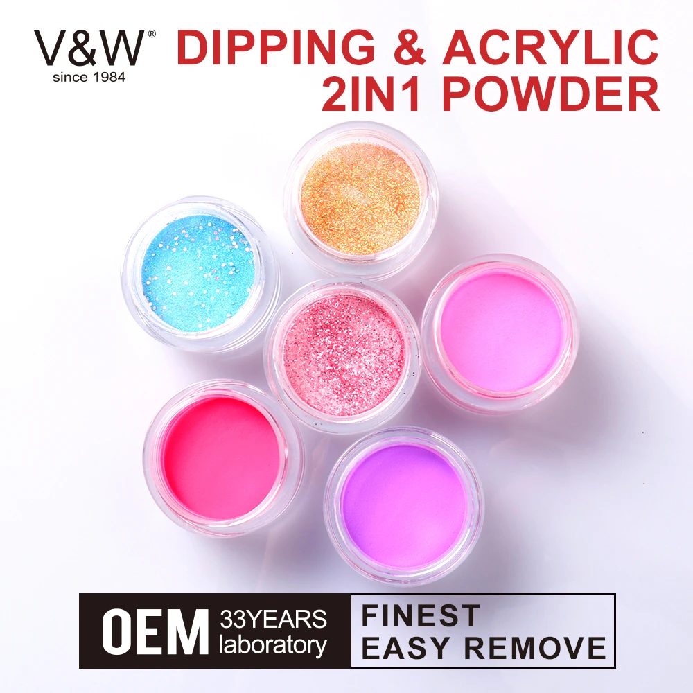 Vw Oem Private Label Fast Dry Acrylic Powder Dipping Nails Set French