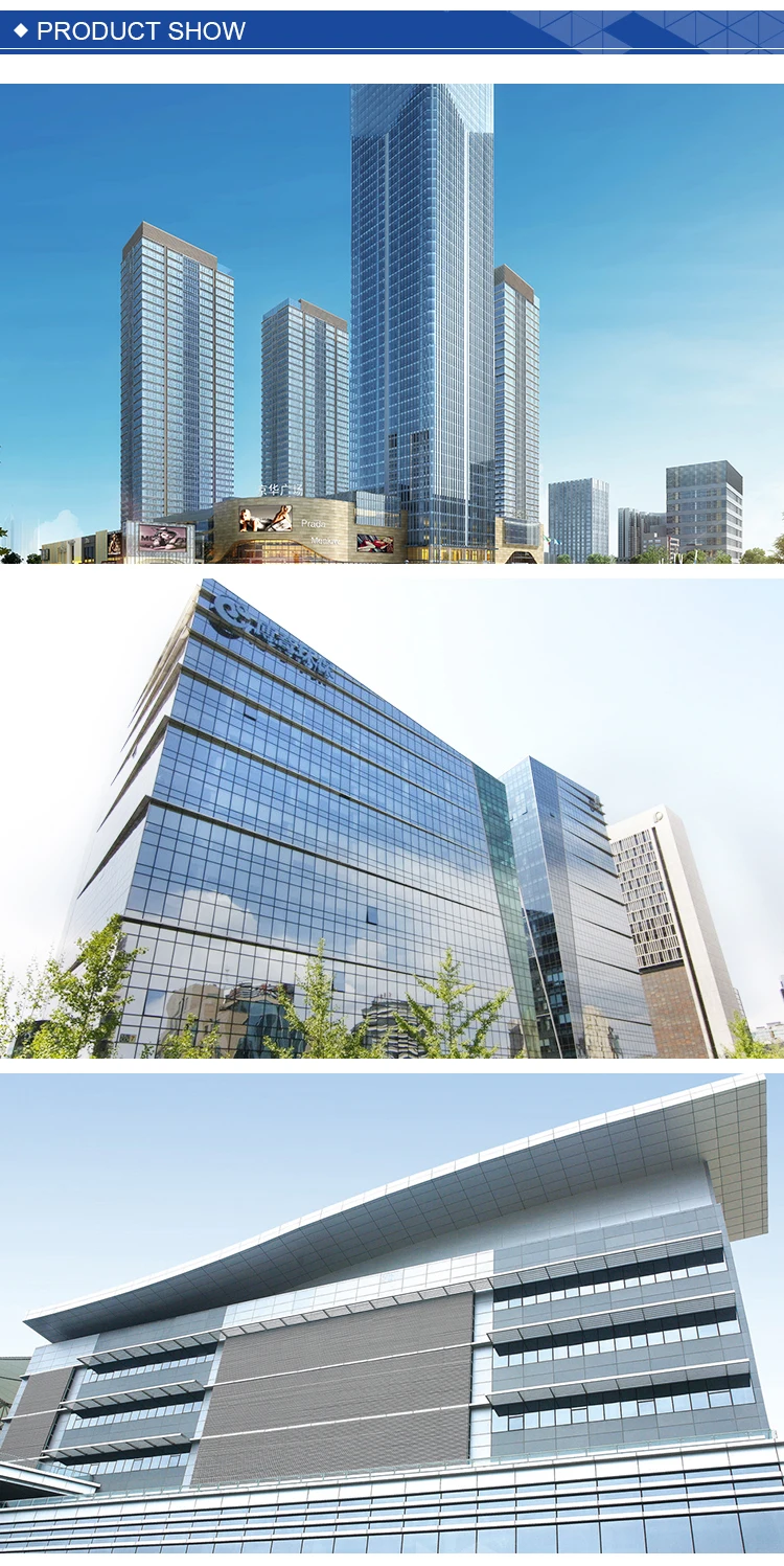 Clear Color Thermal Break Double Hung Aluminium Frame Sliding Glass Window