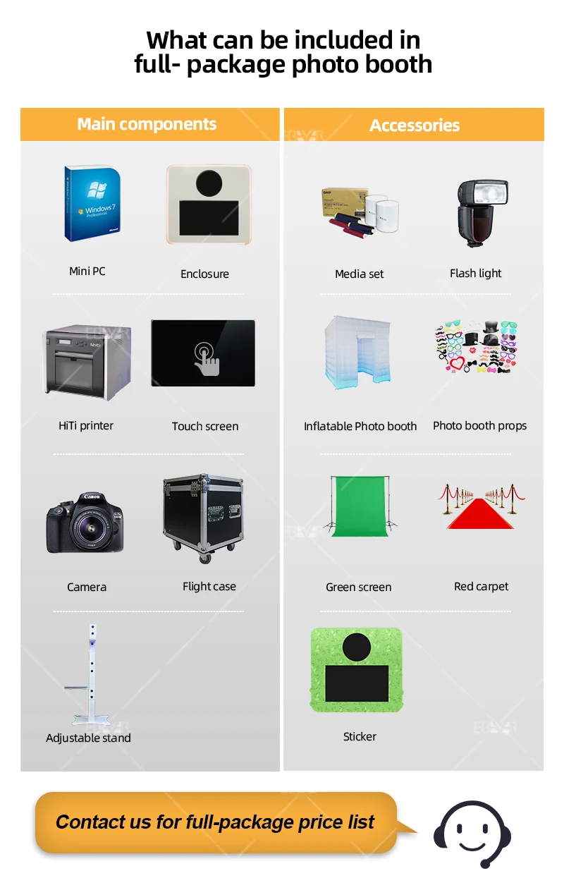 Amazing portable robot photo booth shell take photo with family and friends