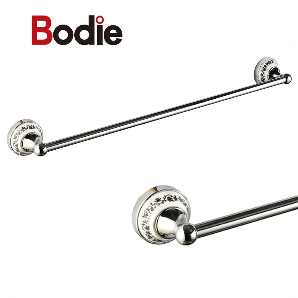 White Ceramic Single Towel Bar Nice Design Chrome And Gold Finished