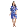 New Design Women Polyester Getting Ready Robe Silk Satin Short Sleeping Bath
