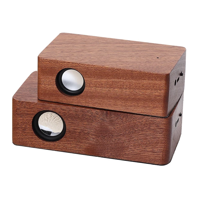 Best Quality Latest Retro Portable Real Wood Induction Speaker With