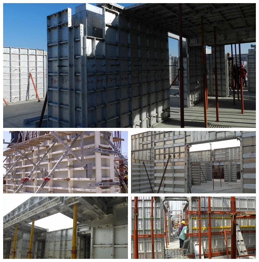 Light Weight Aluminium Concrete Formwork Panels Used In Construction